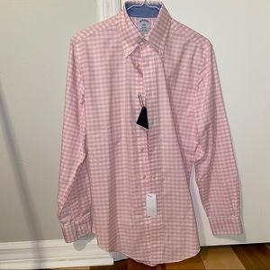 Brooks Bros. Pink/White Gingham Button-Down Oxford